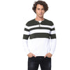 Celio* Striped Regular Fit Cotton Olive Sweater