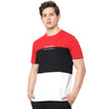 Celio* Colourblock Regular Fit Cotton Red T-Shirts