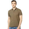 Celio* Melange Regular Fit Cotton Brown T-Shirt