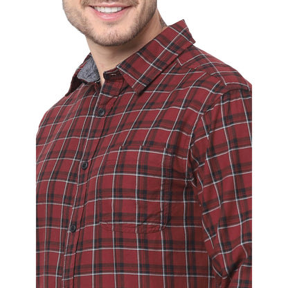 Red Checks Cotton Shirt