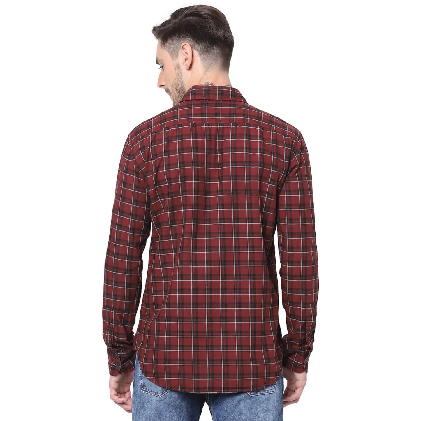 Red Checks Cotton Shirt