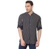 Celio* Striped Regular Fit Viscose Navy Blue Shirt