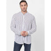 Celio* Striped Regular Fit Viscose White Shirt
