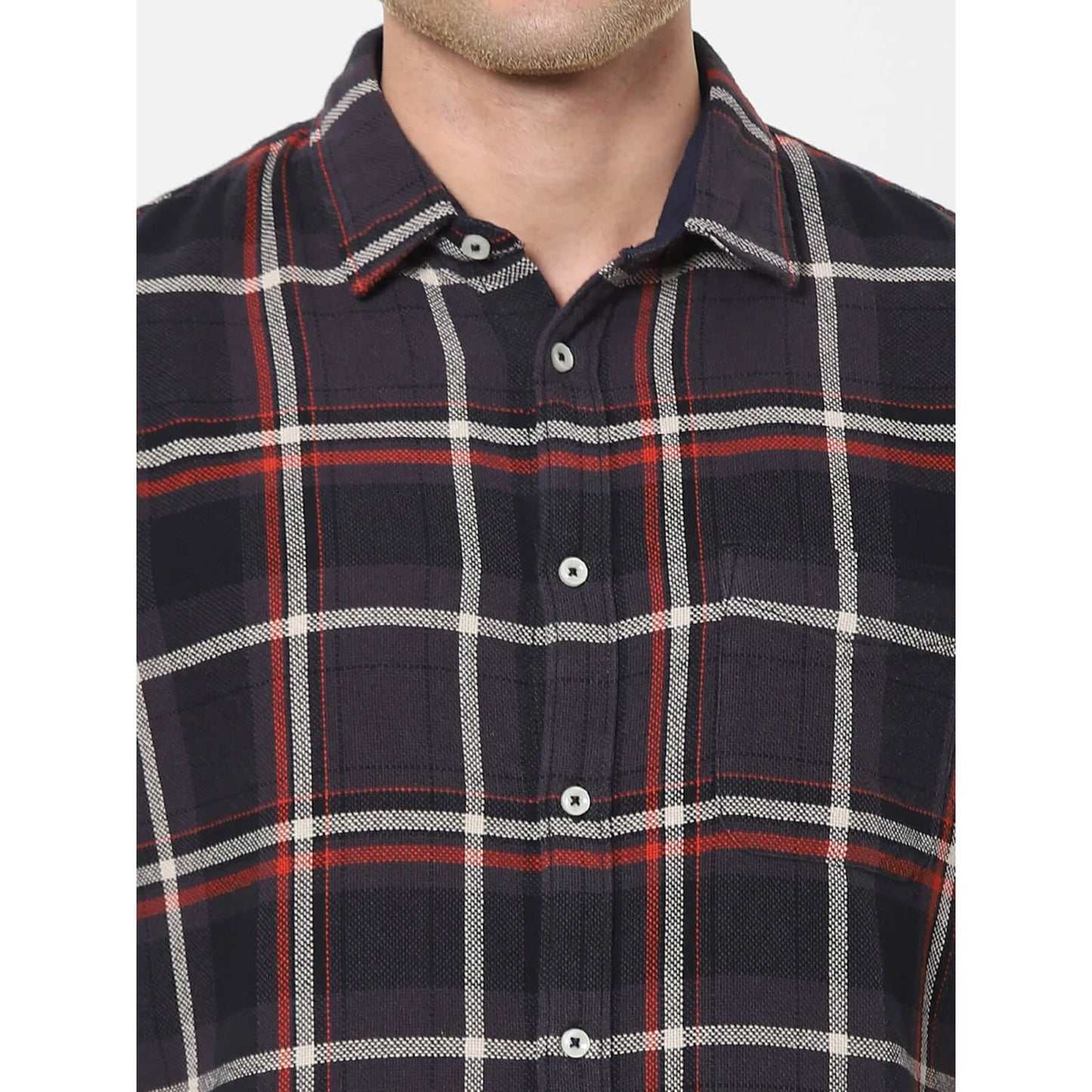 Grey Checks Cotton Shirt