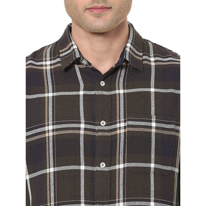 Green Checks Cotton Shirt