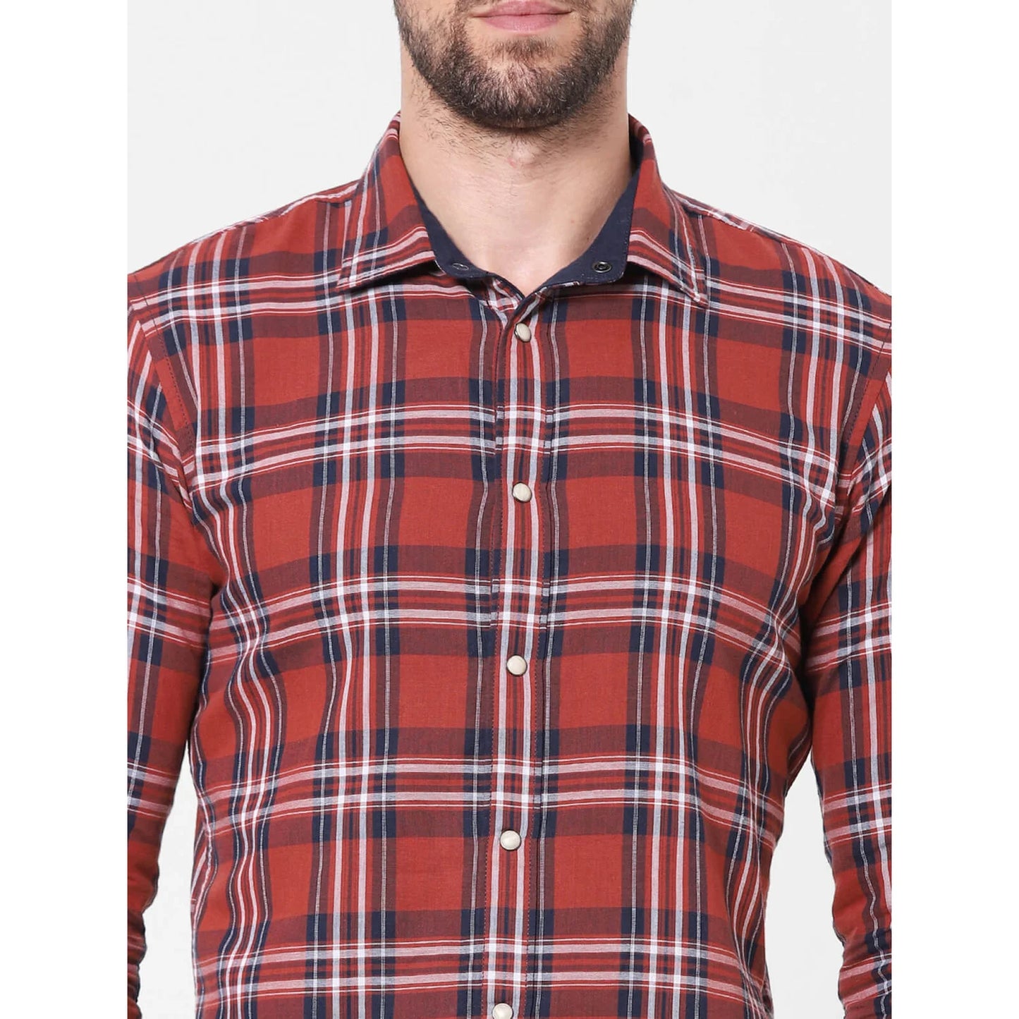 Red Checks Cotton Shirt