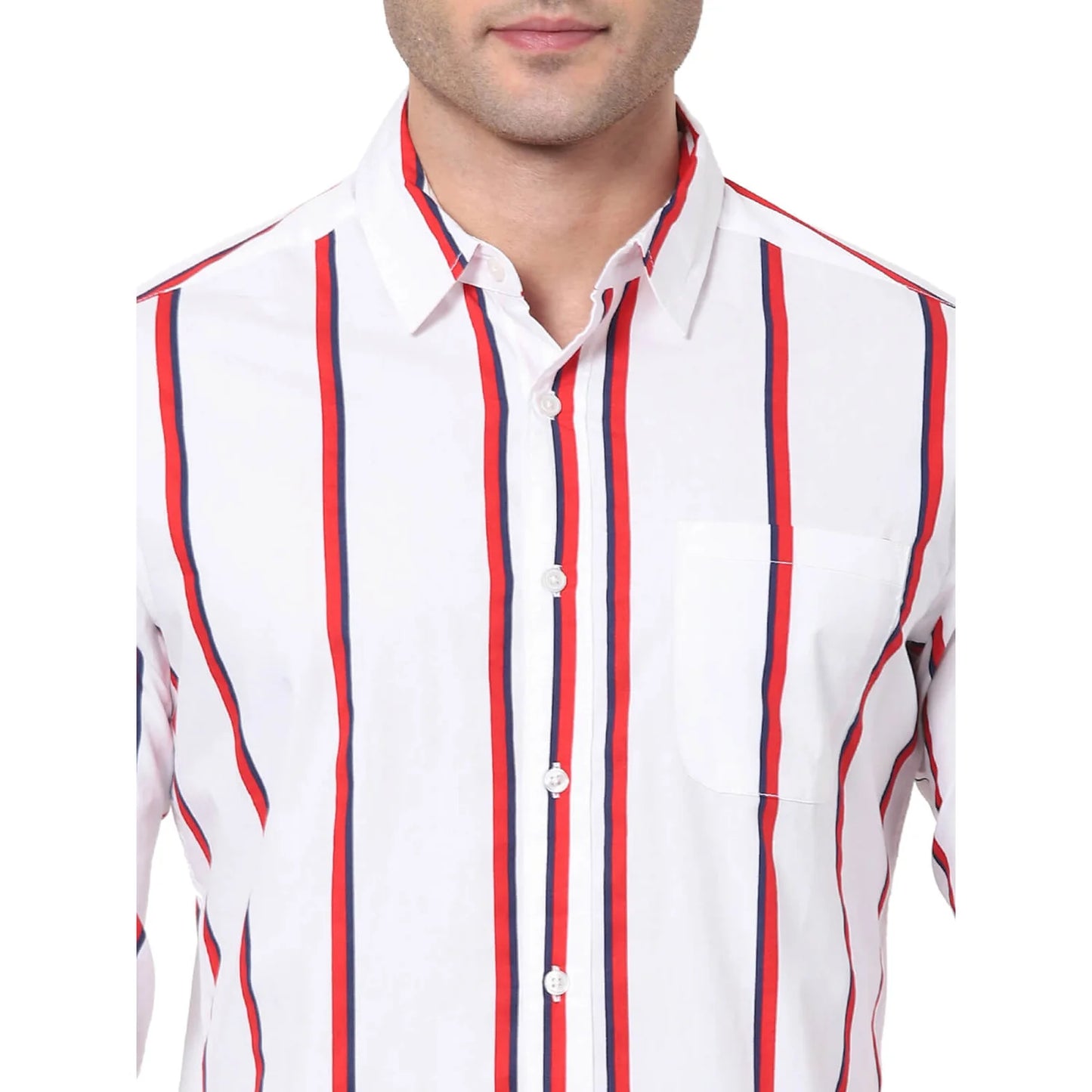 White Striped Cotton Shirt