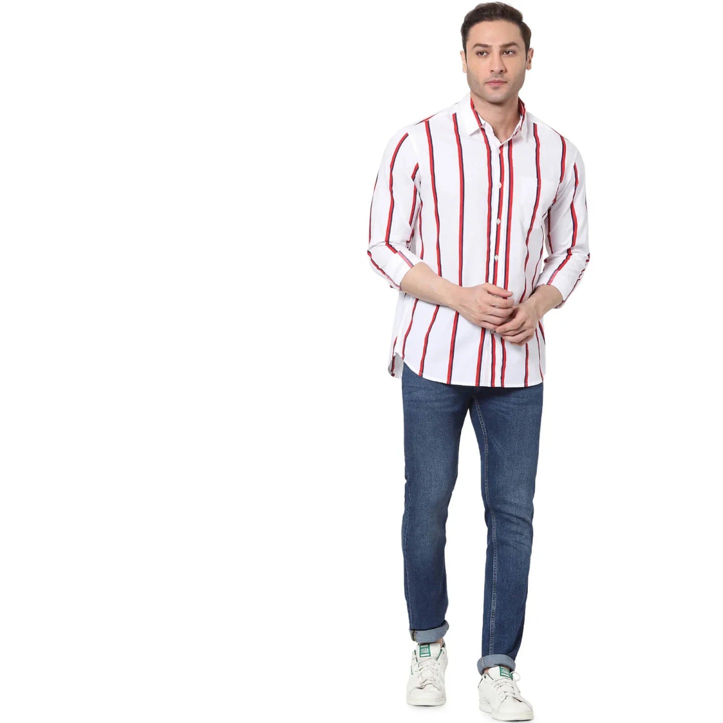 White Striped Cotton Shirt