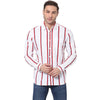 Celio* Striped Regular Fit Cotton White Shirt