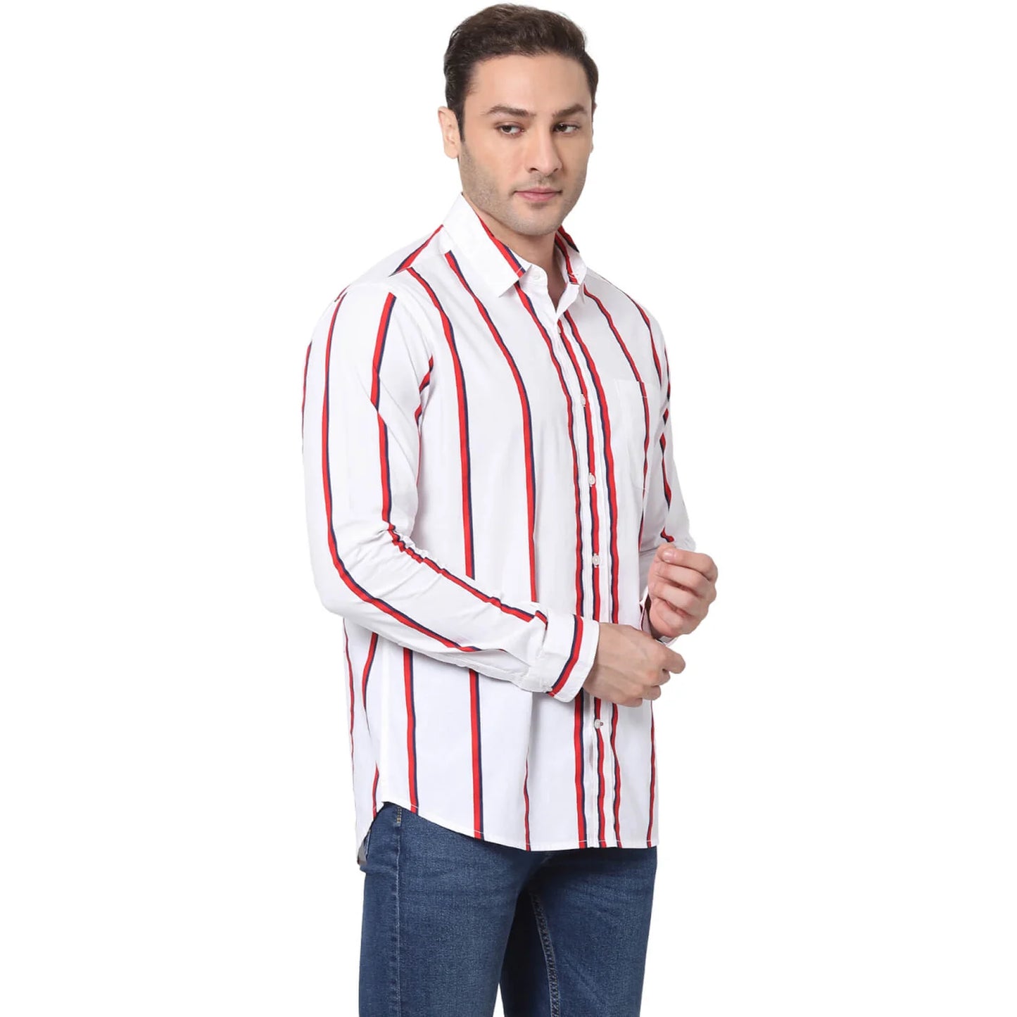 White Striped Cotton Shirt