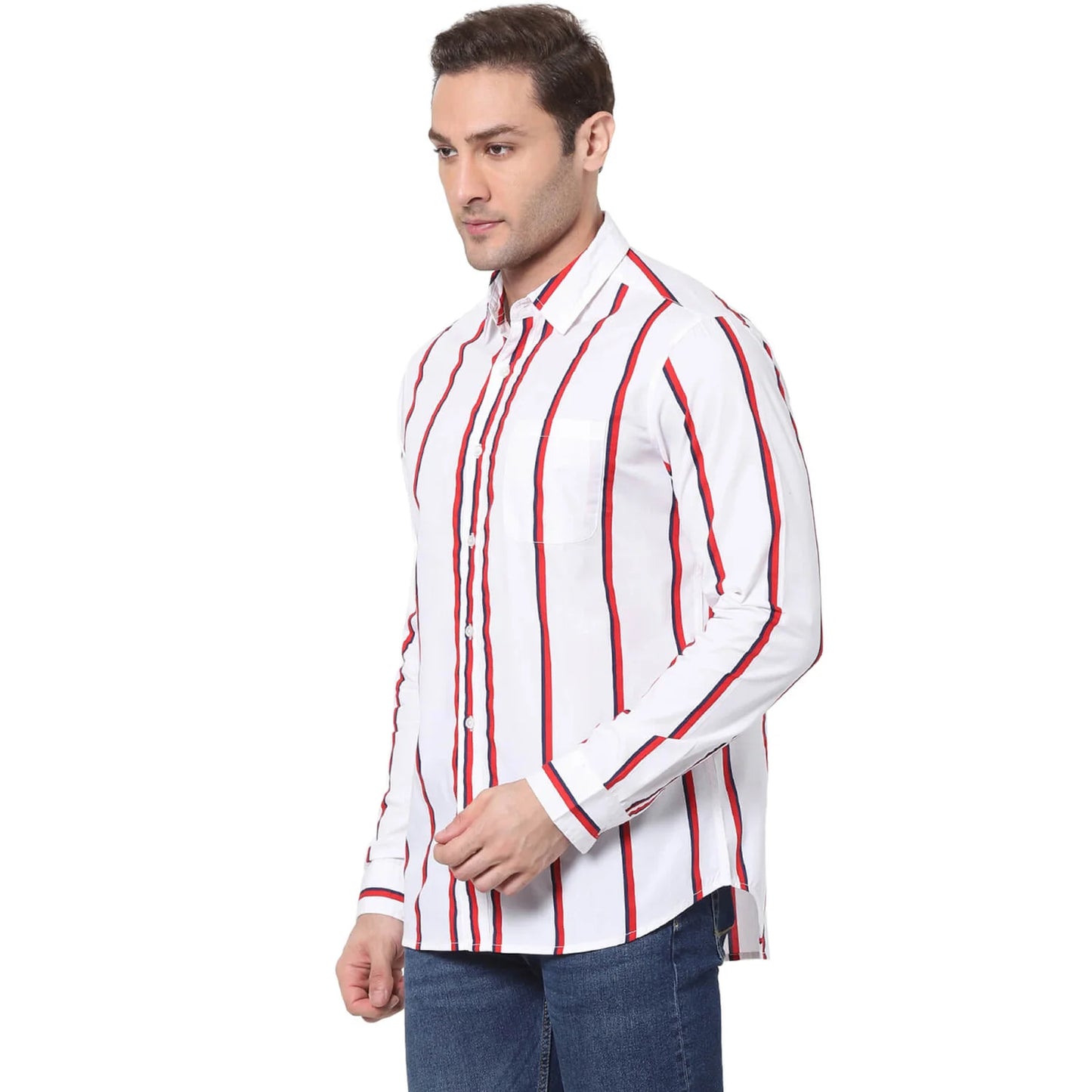 White Striped Cotton Shirt