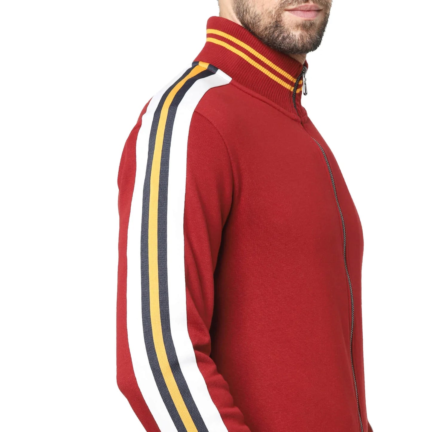 Red Striped Cotton Sweatshirt