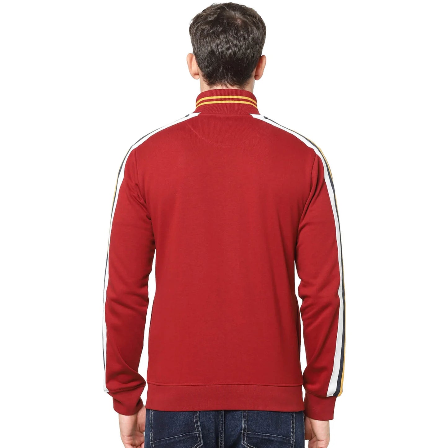 Red Solid Cotton Sweatshirt