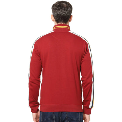 Red Solid Cotton Sweatshirt