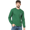Celio* Solid Regular Fit Cotton Green Sweatshirt