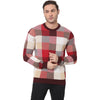 Celio* Checked Regular Fit Cotton Multi Sweater