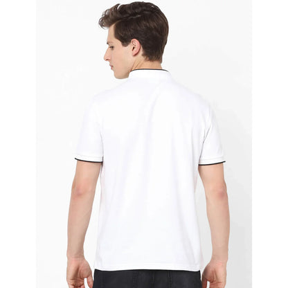 White Solid Cotton T-Shirt