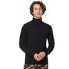 Celio* Solid Regular Fit Cotton-Blend Black Sweater