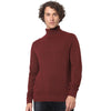 Celio* Solid Regular Fit Cotton-Blend Burgundy Sweater