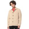 Celio* Solid Regular Fit Cotton Beige Jacket