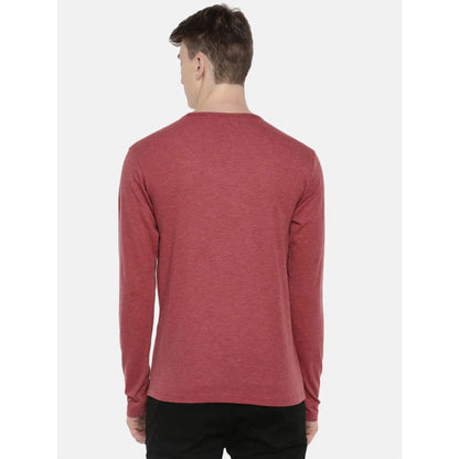 Red Melange Cotton T-shirt