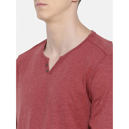 Red Melange Cotton T-shirt