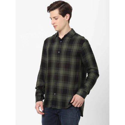 Green Checks Viscose Shirt