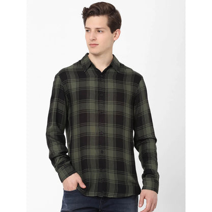 Green Checks Viscose Shirt