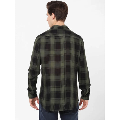 Green Checks Viscose Shirt