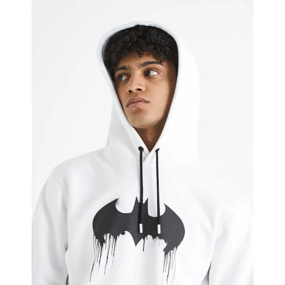 Batman - White Printed Cotton Blend Sweatshirt