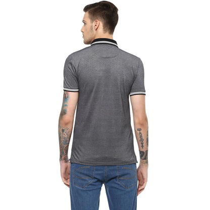 Grey Melange Polycotton Polo