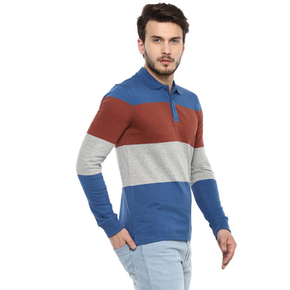 Multi Colourblock Cotton Polo