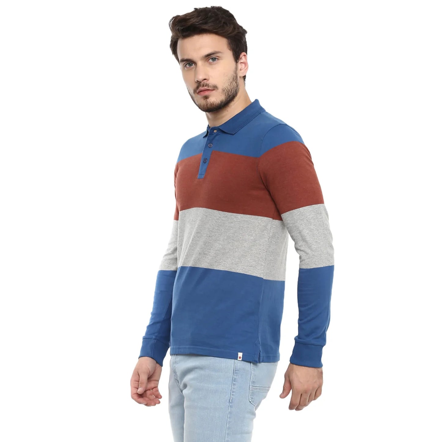 Multi Colourblock Cotton Polo