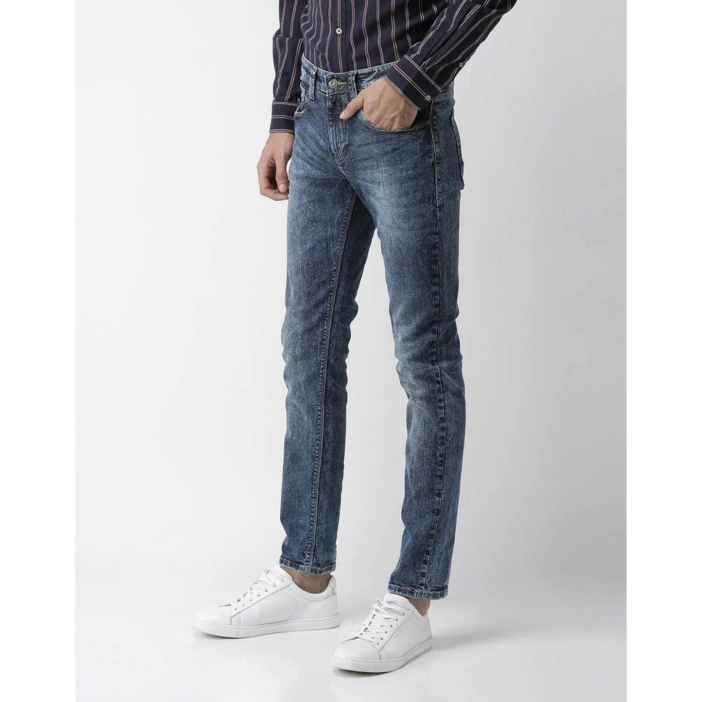 Navy Blue Slim Fit Jeans