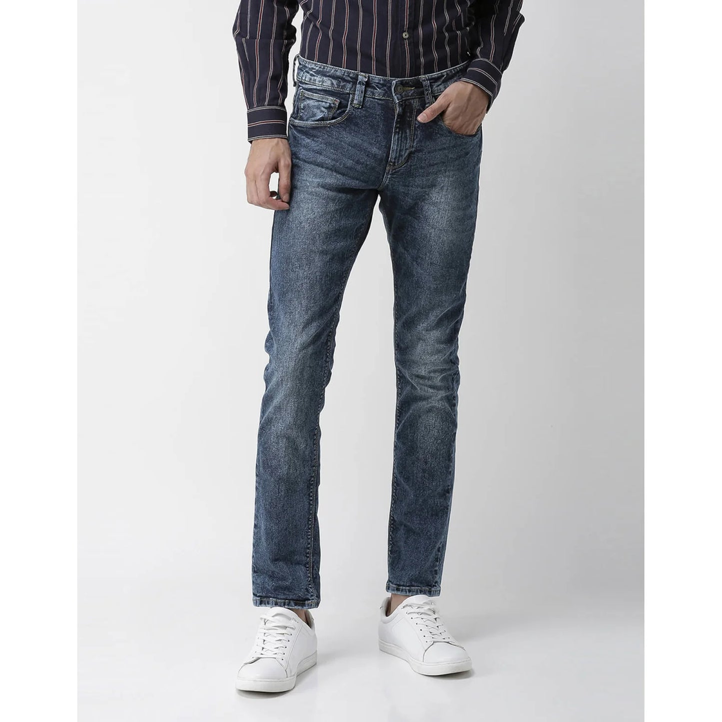 Navy Blue Slim Fit Jeans