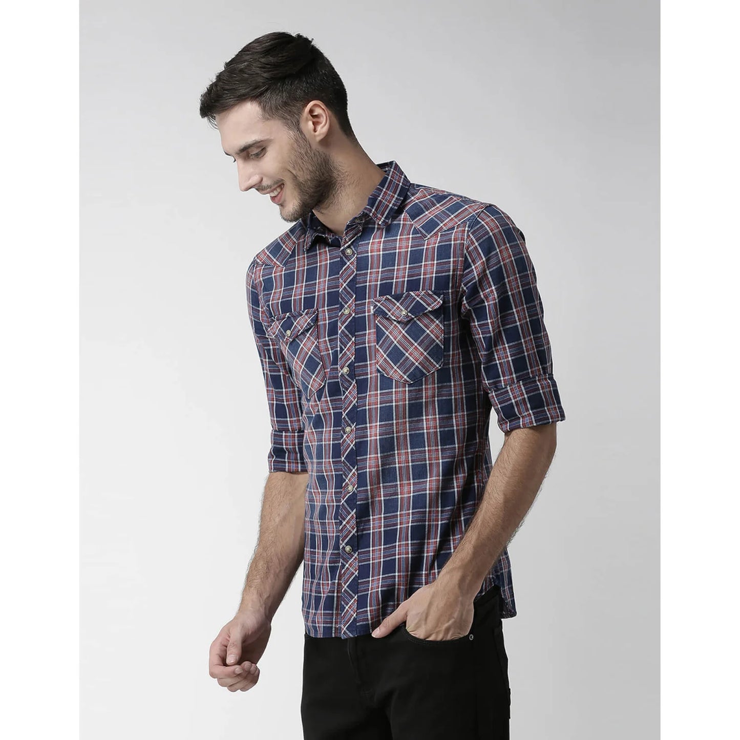 Blue Checks Linen Shirt