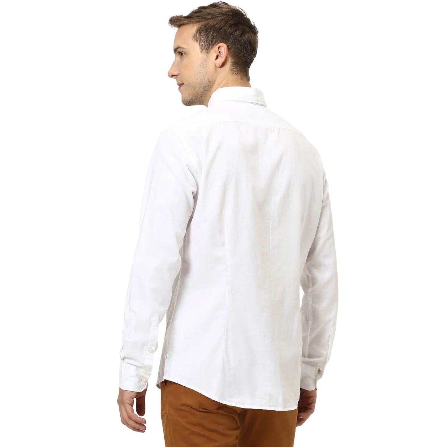 White Solid Cotton Shirt