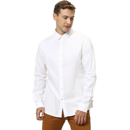 White Solid Cotton Shirt