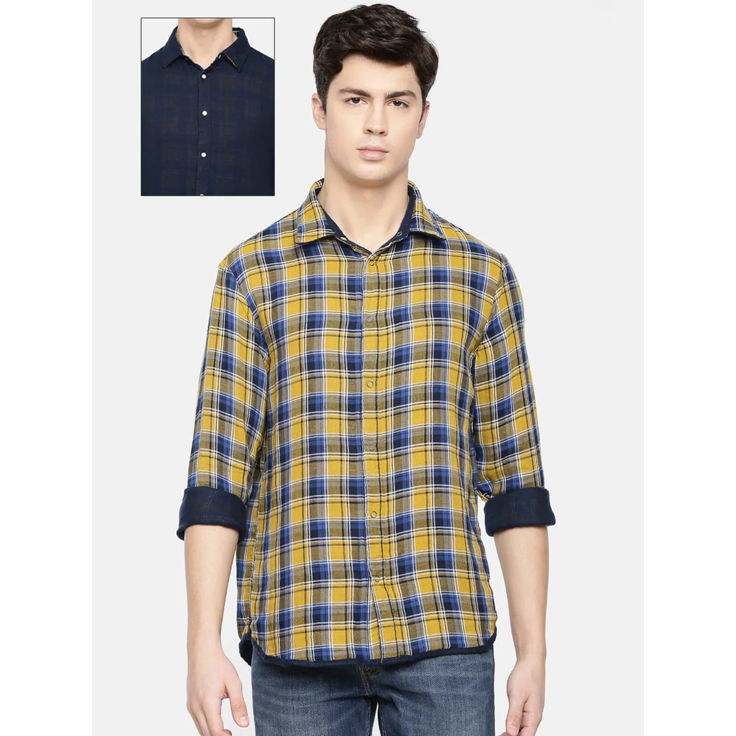 Black Checks Cotton Shirt