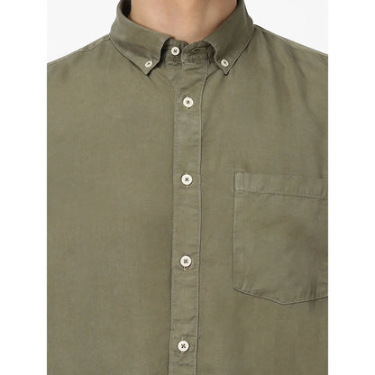 Green Solid Viscose Shirt