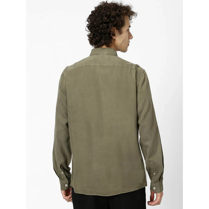 Green Solid Viscose Shirt