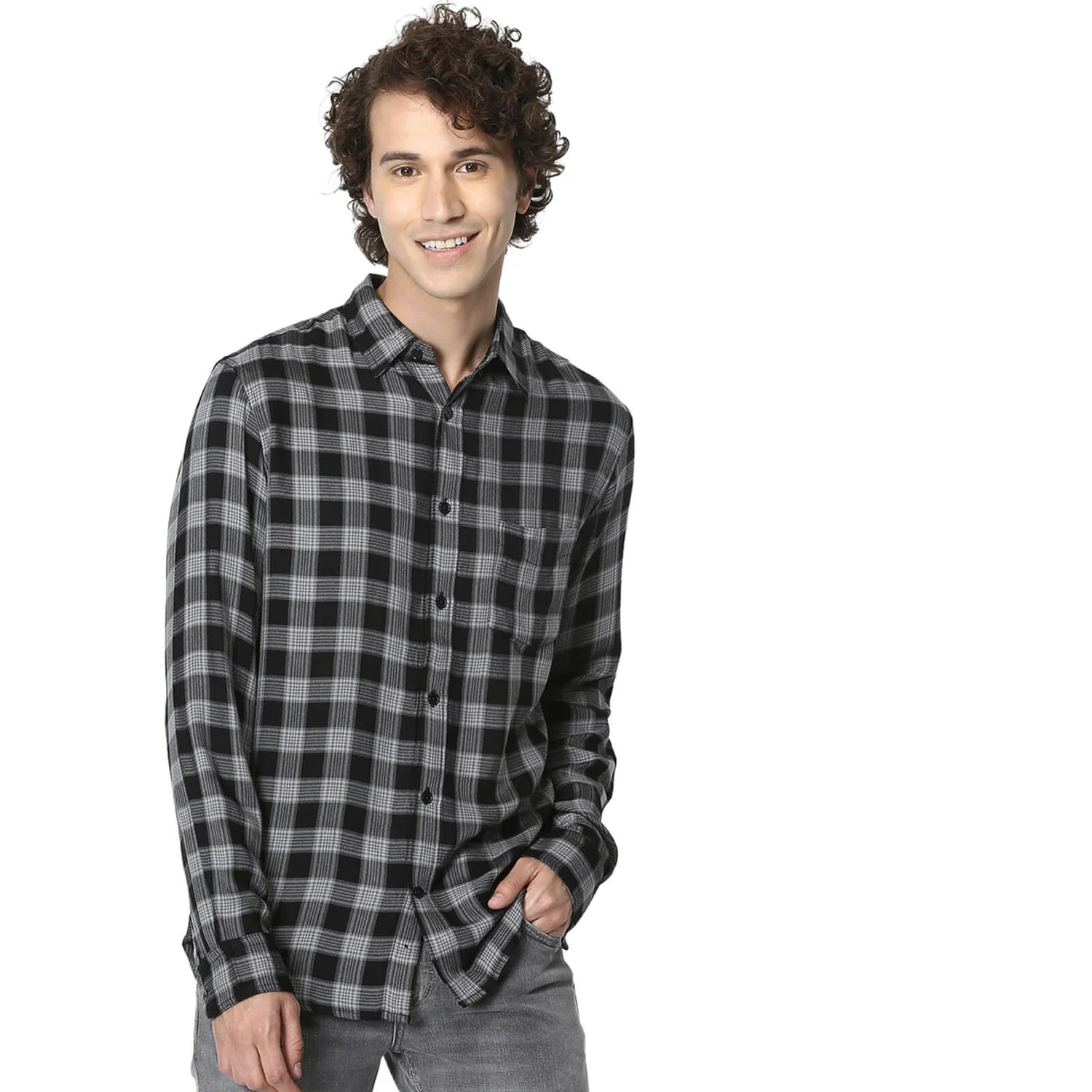 Multi Checks Viscose Shirt