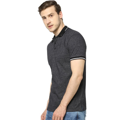 Black Solid 100% Cotton Polo