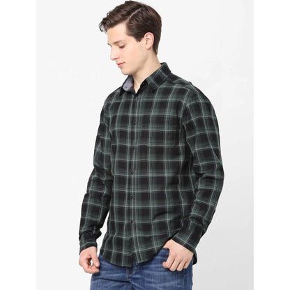 Green Checks Cotton Shirt