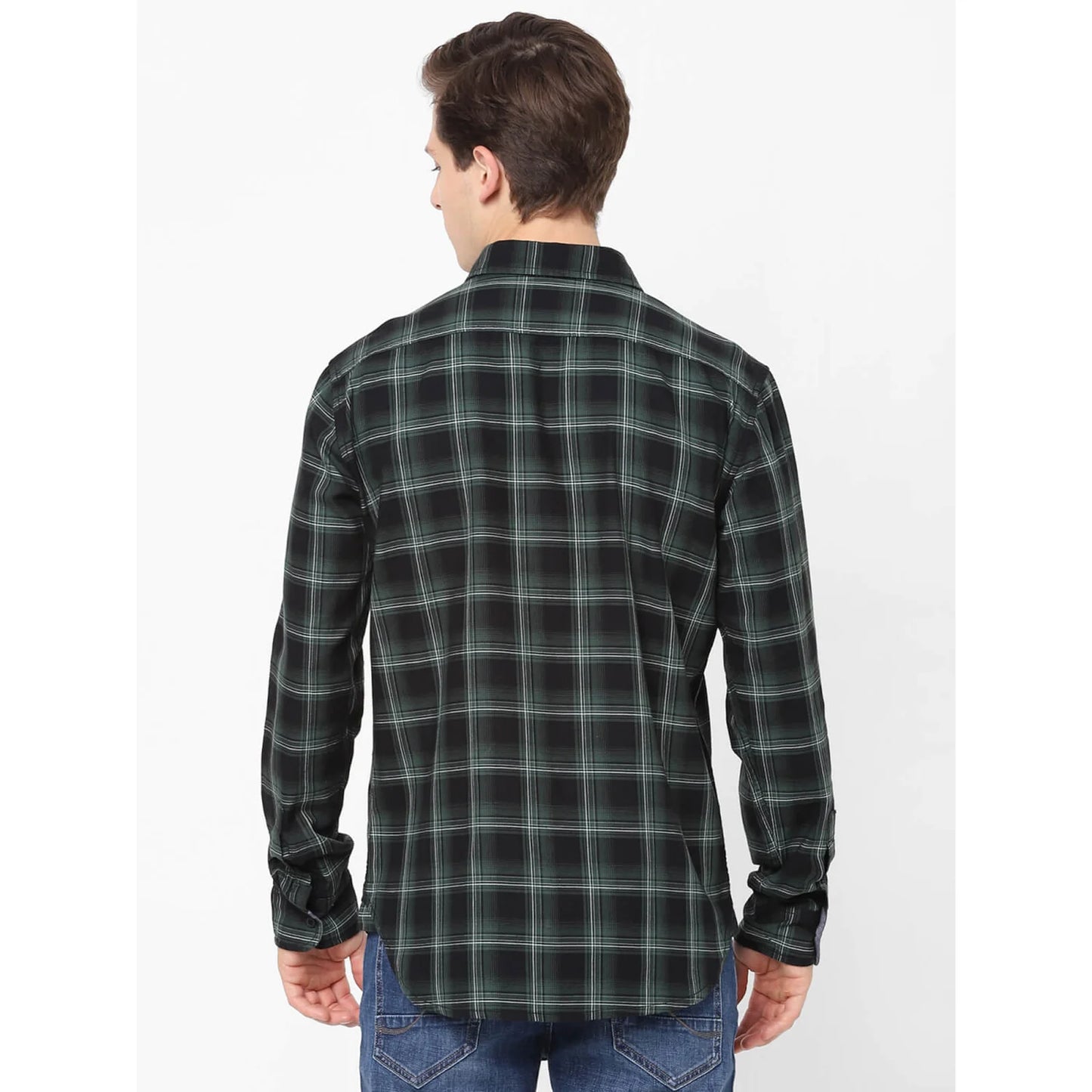 Green Checks Cotton Shirt