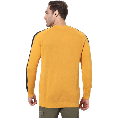 Mustard Solid Cotton Sweater