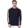 Celio* Solid Regular Fit Cotton Navy Blue Sweater