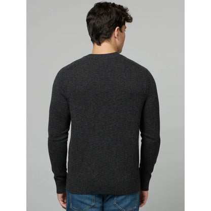 Black Solid Wool Sweater