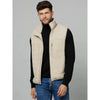 Celio* Solid Regular Fit Fur Beige Jacket