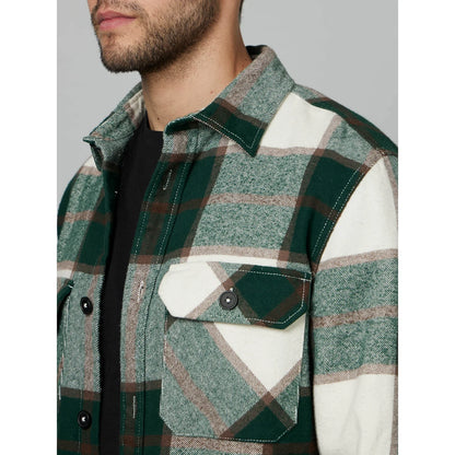 Green Checks Cotton Shirt